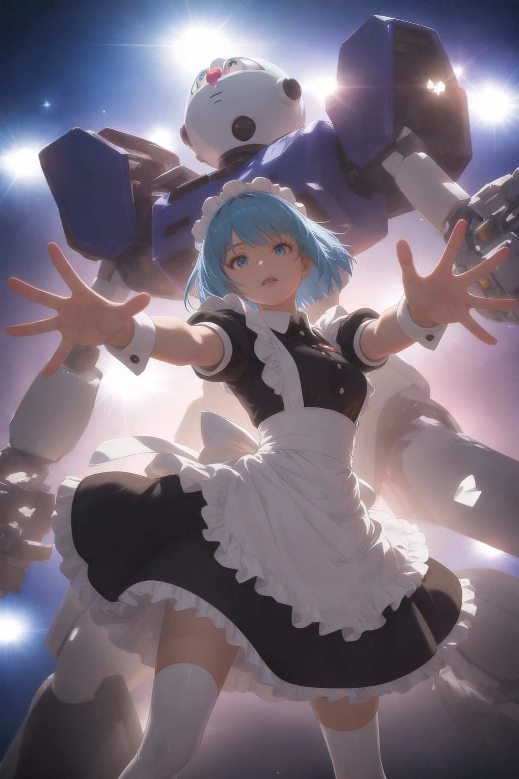 帰ってきたメイドさんとロボ男さん