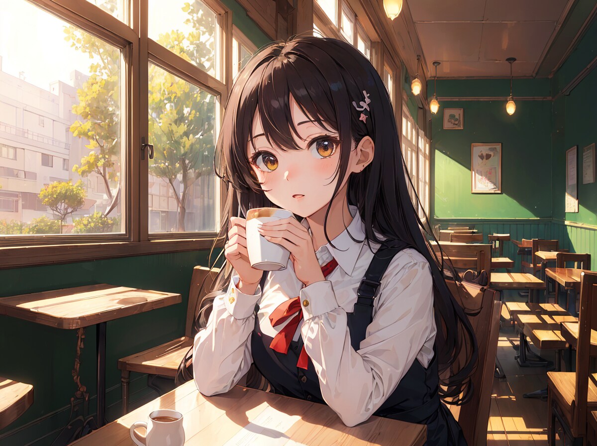 学校帰りのカフェ