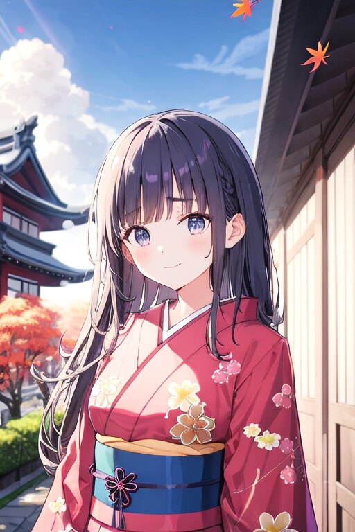 和装女子　京都にて