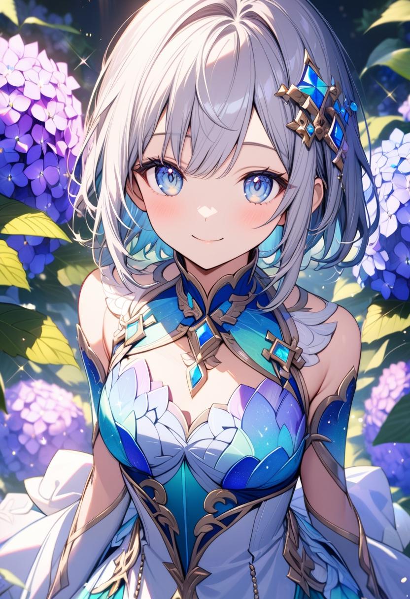 紫陽花ドレス | の人気AIイラスト・グラビア