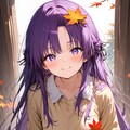 紅葉と女の子 2枚目