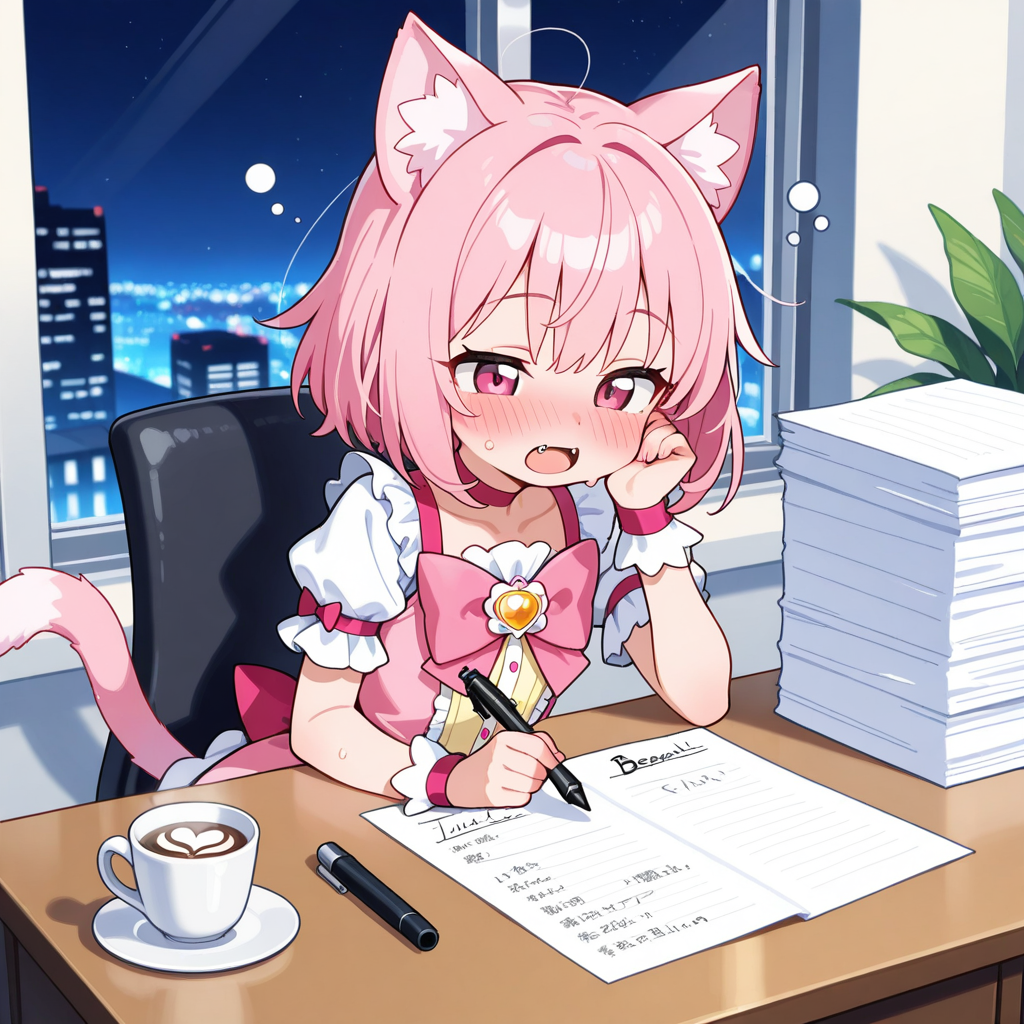 はぁー！！今日も忙しかったにゃん・・・。