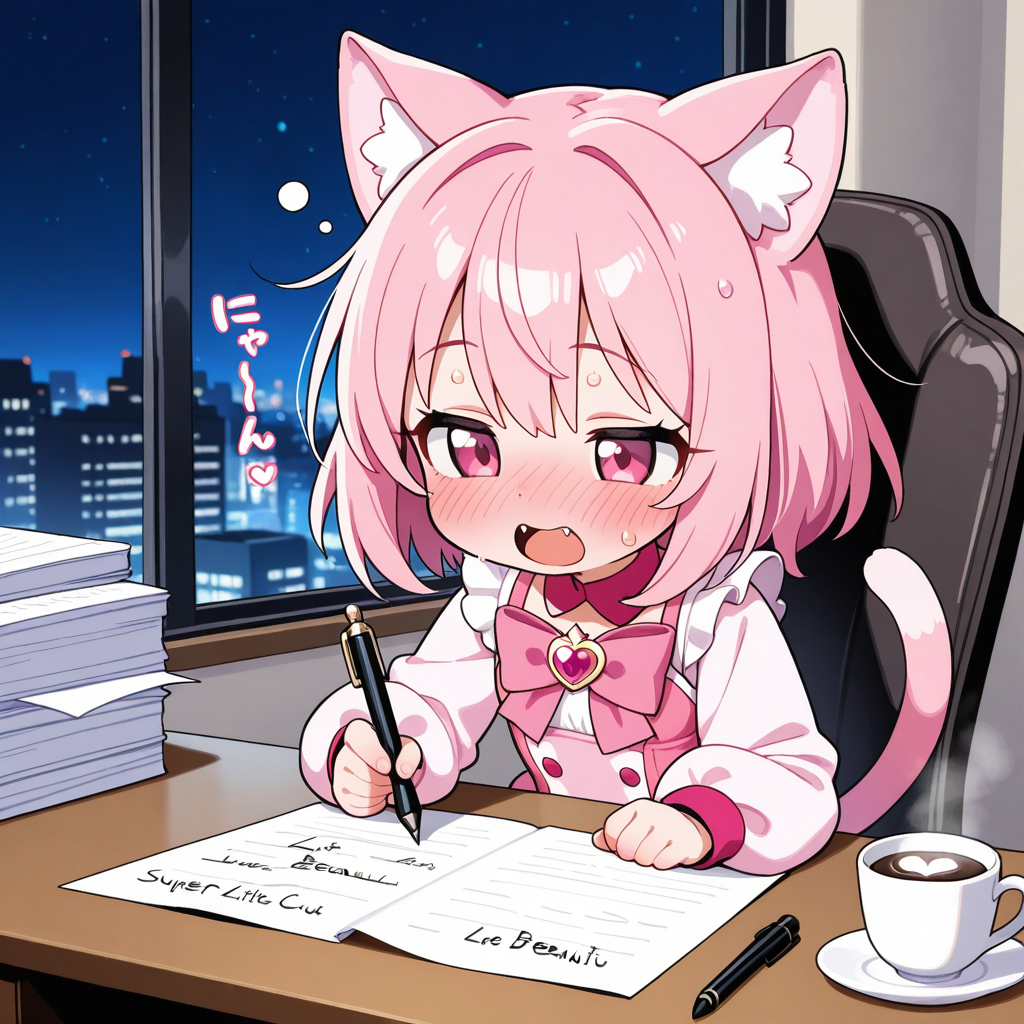 はぁー！！今日も忙しかったにゃん・・・。