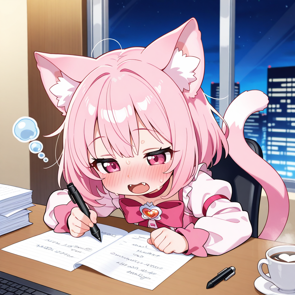 はぁー！！今日も忙しかったにゃん・・・。