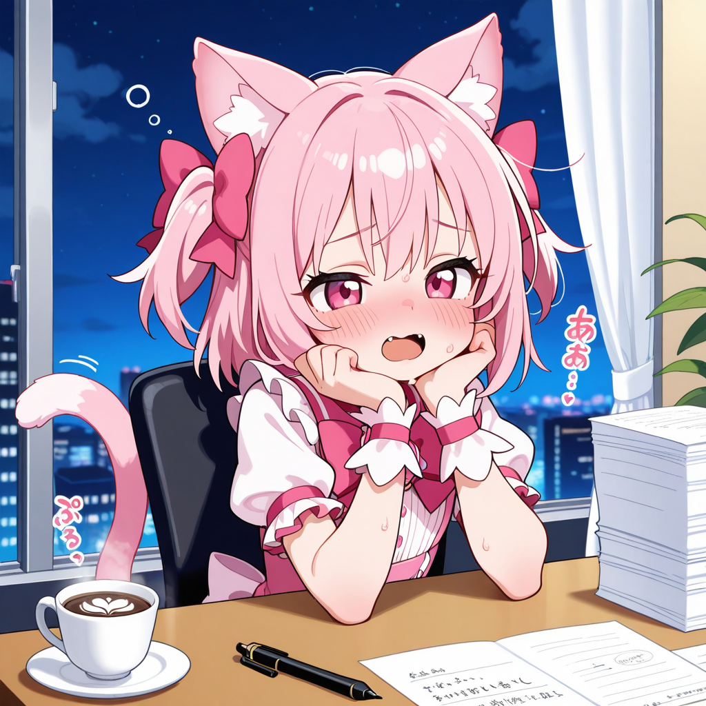 はぁー！！今日も忙しかったにゃん・・・。