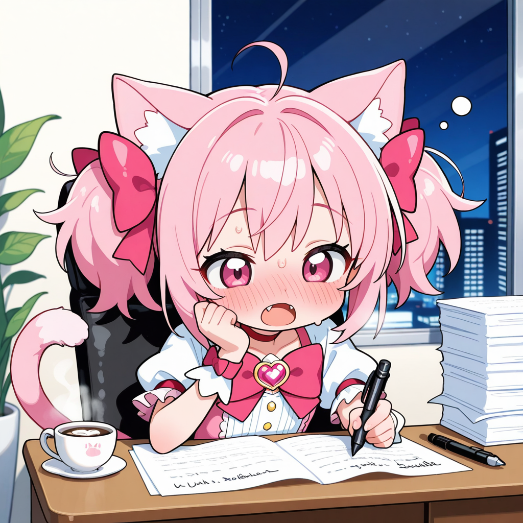 はぁー！！今日も忙しかったにゃん・・・。