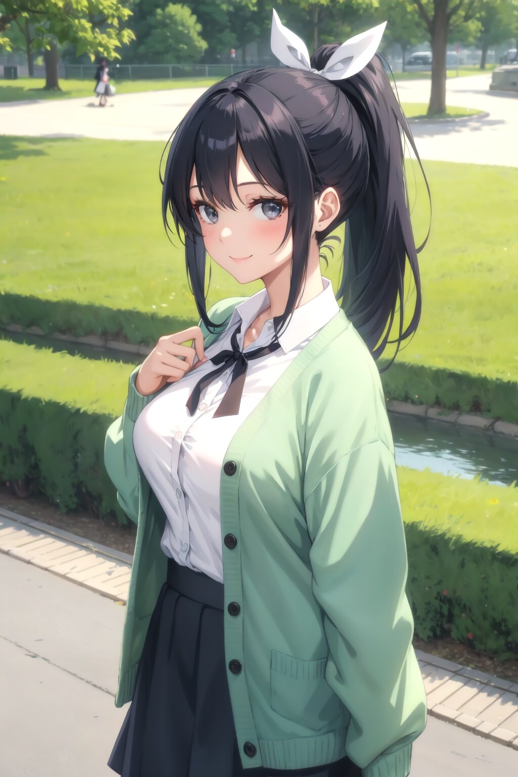 新緑の公園で