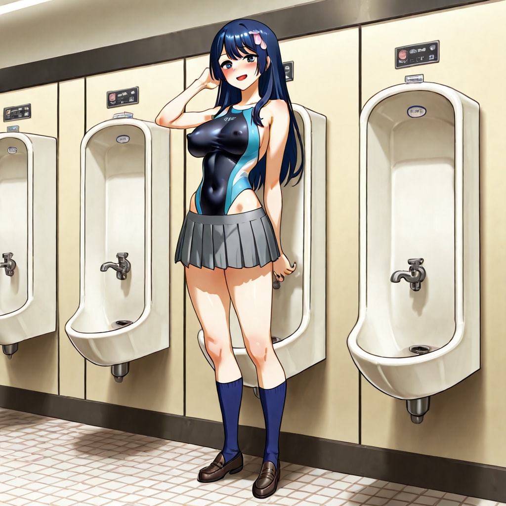 【番外編】競泳水着姿の少女の立ち姿