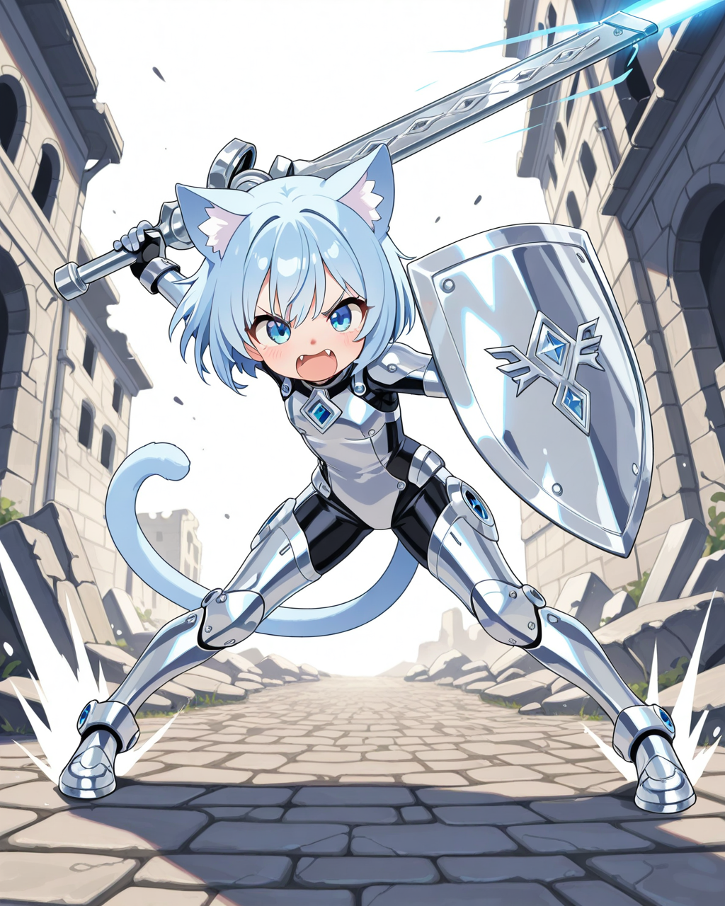 騎士型ケモミミパワードスーツ