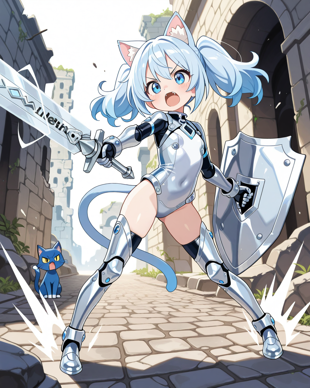 騎士型ケモミミパワードスーツ