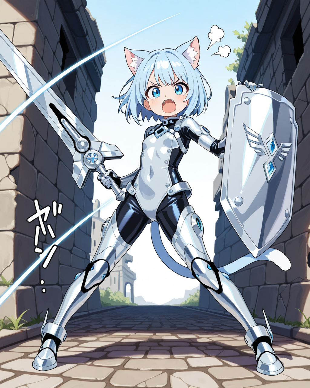 騎士型ケモミミパワードスーツ