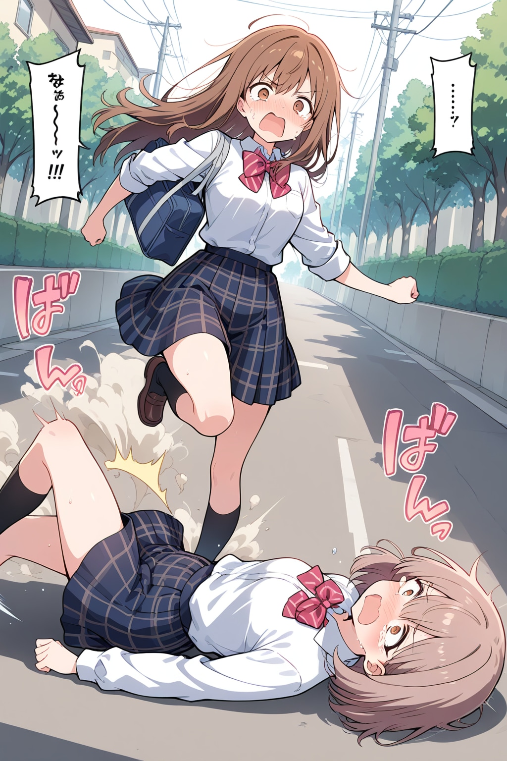 【失敗】月曜日に道端で駄々こねてる子を描きたかったが、、、