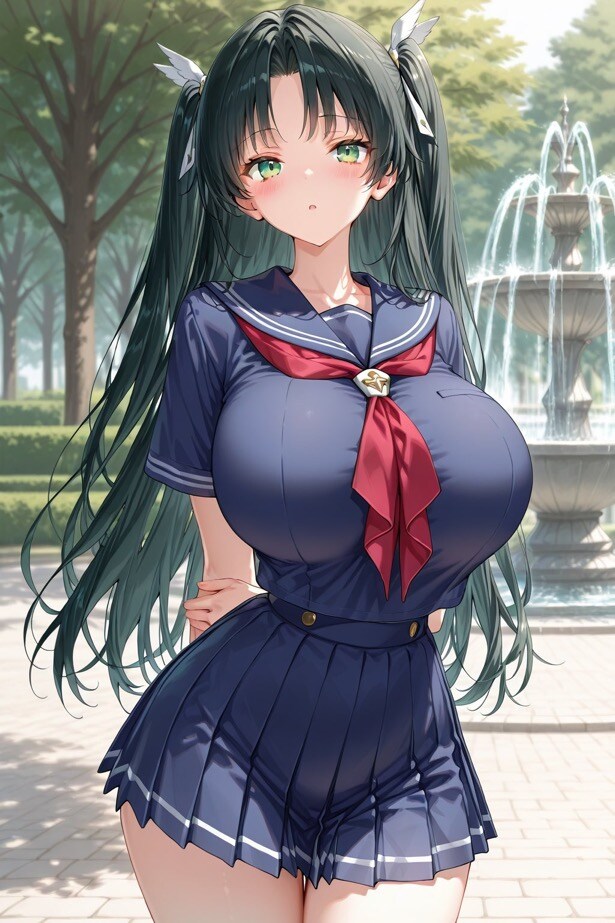 唯香のセーラー服デート | の人気AIイラスト・グラビア