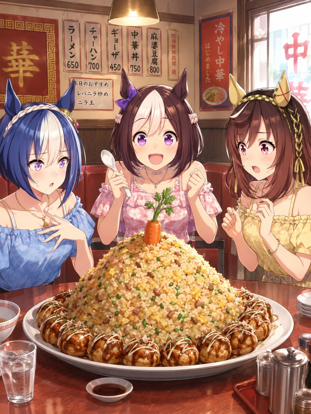 チャーハンを食べる