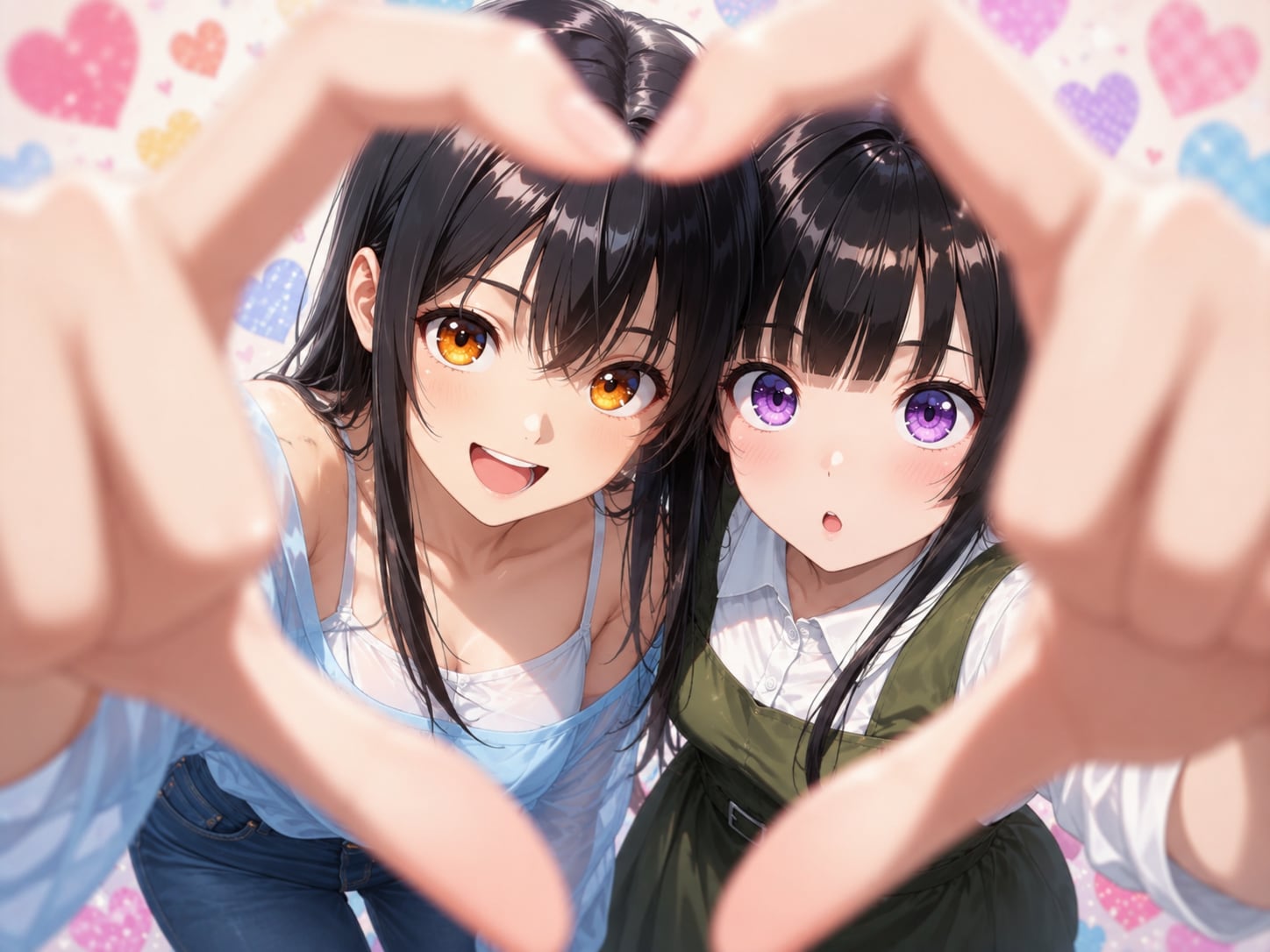 指ハートフレーム💞