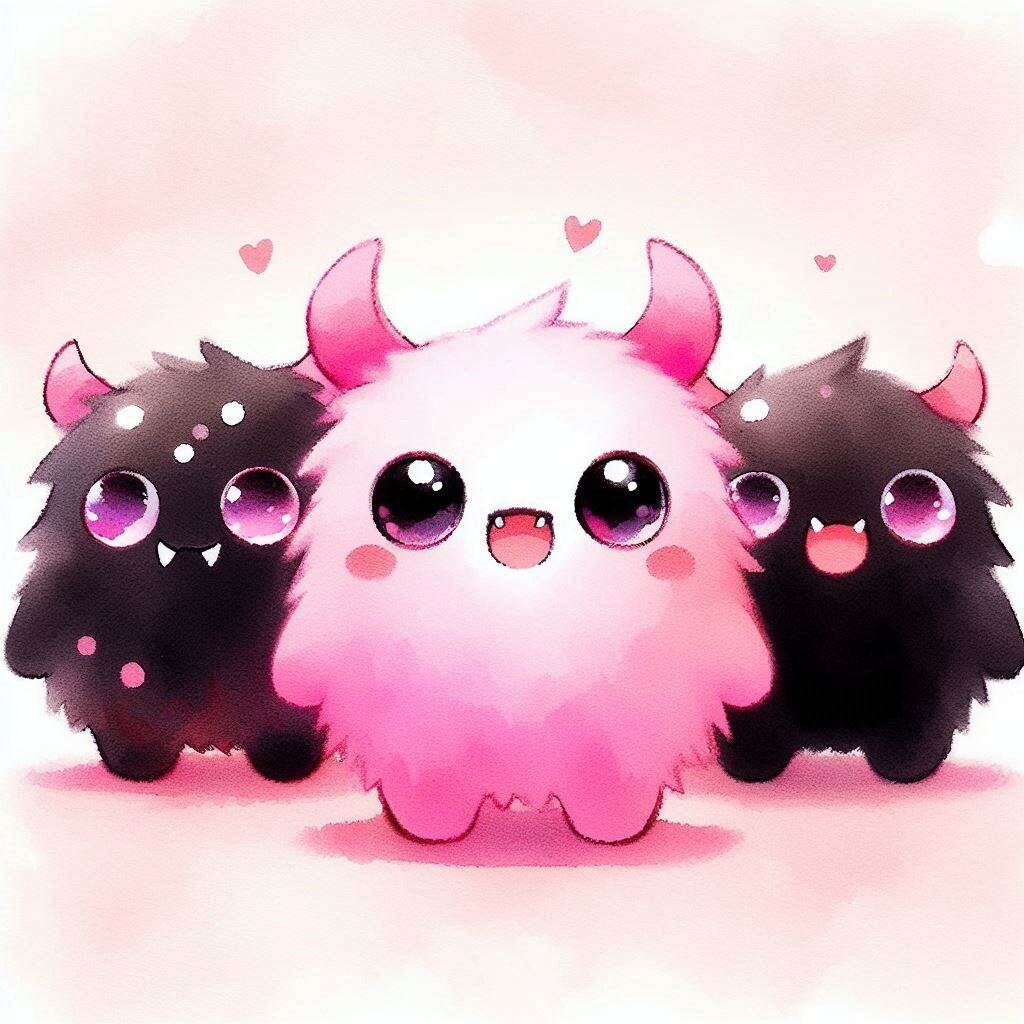 ブラックピンクのkawaii monsterちゃんず