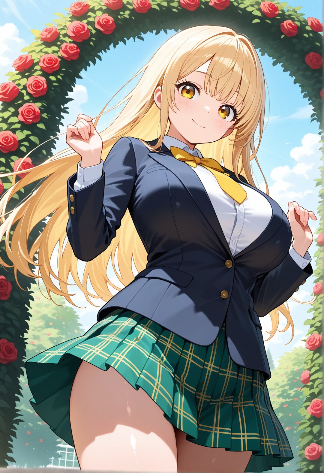 弓倉万里奈さんとローズアーチ