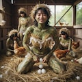 鶏の産卵２ 2枚目