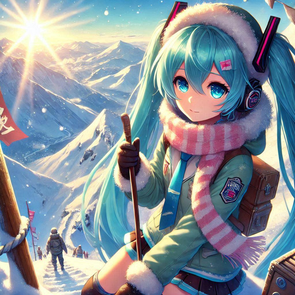 雪山登山と初音ミク | の人気AIイラスト・グラビア