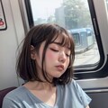 帰りの電車で寝てしまう 3枚目