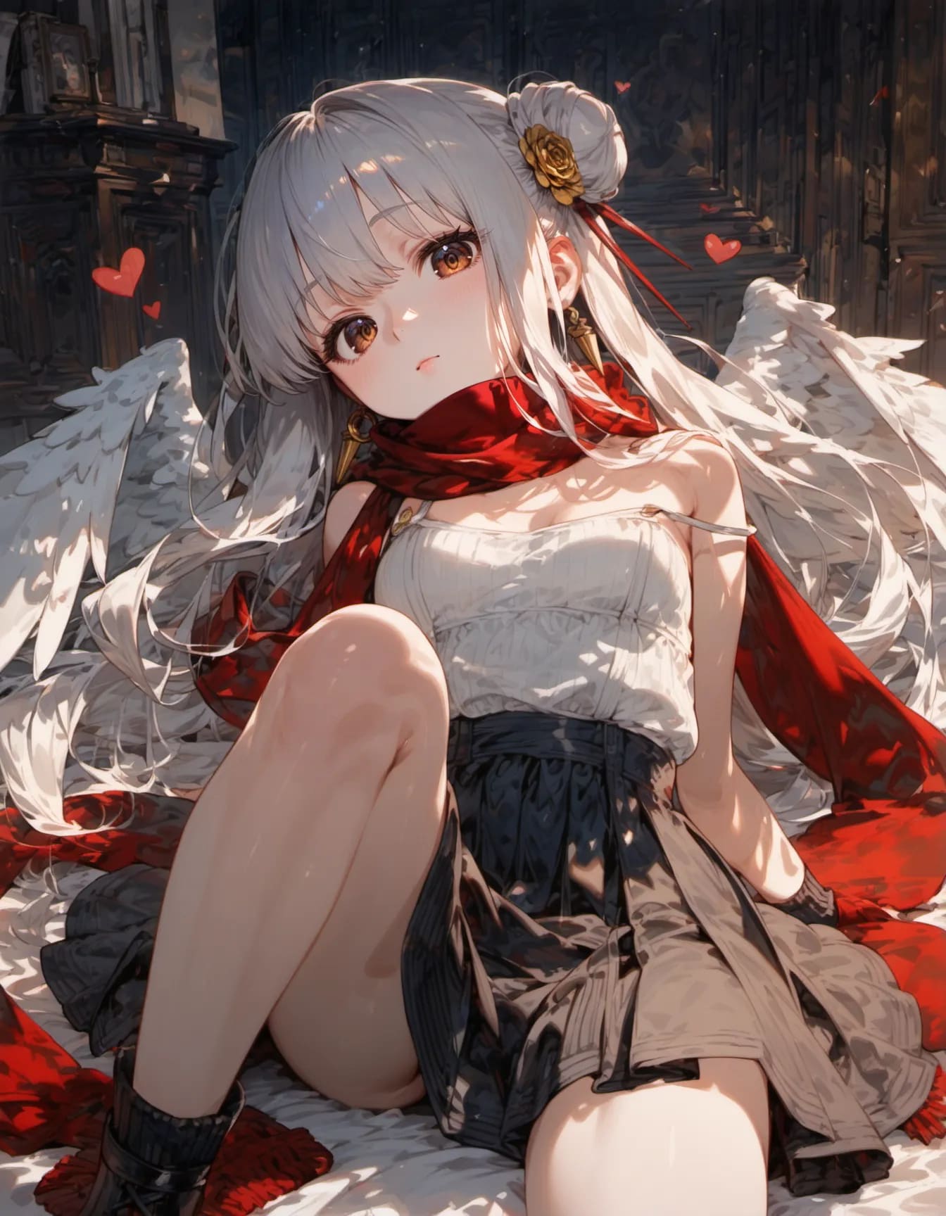 Angel Wrapped in Crimson