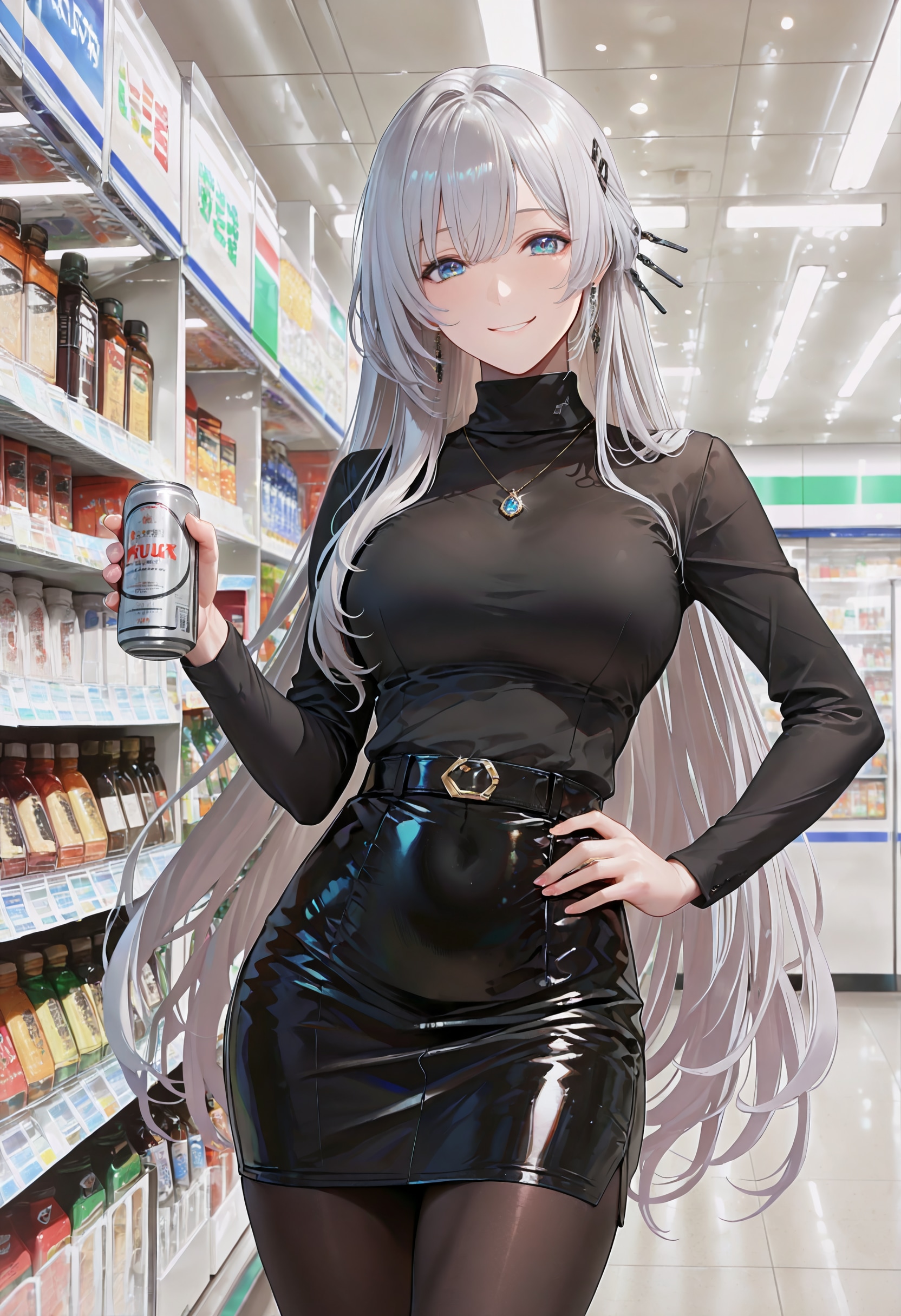 仕事終わりにビールを買う | の人気AIイラスト・グラビア
