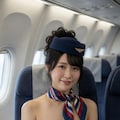 前の席のCAさん 3枚目