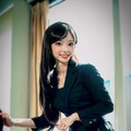 先輩の指示なら黒ストも履きますよ💚 3枚目