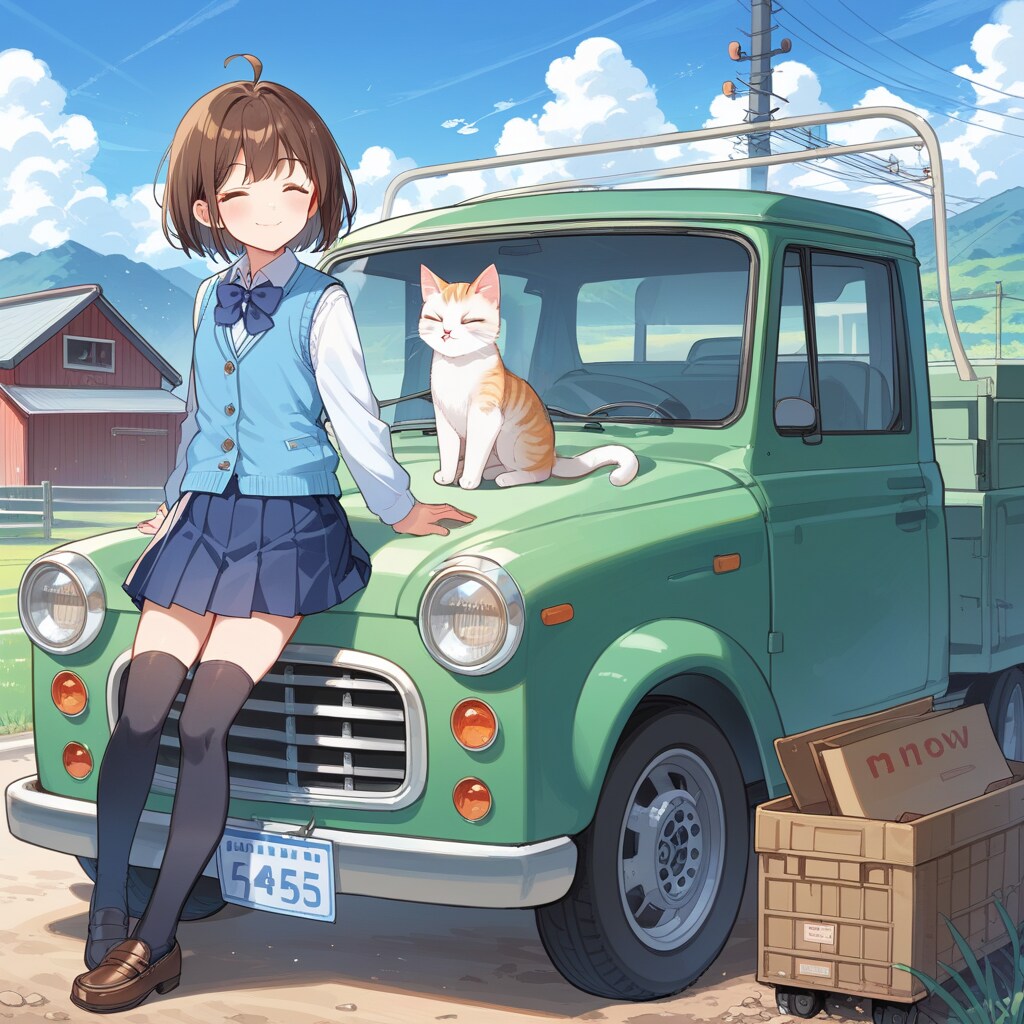 制服とニーハイと猫 | の人気AIイラスト・グラビア