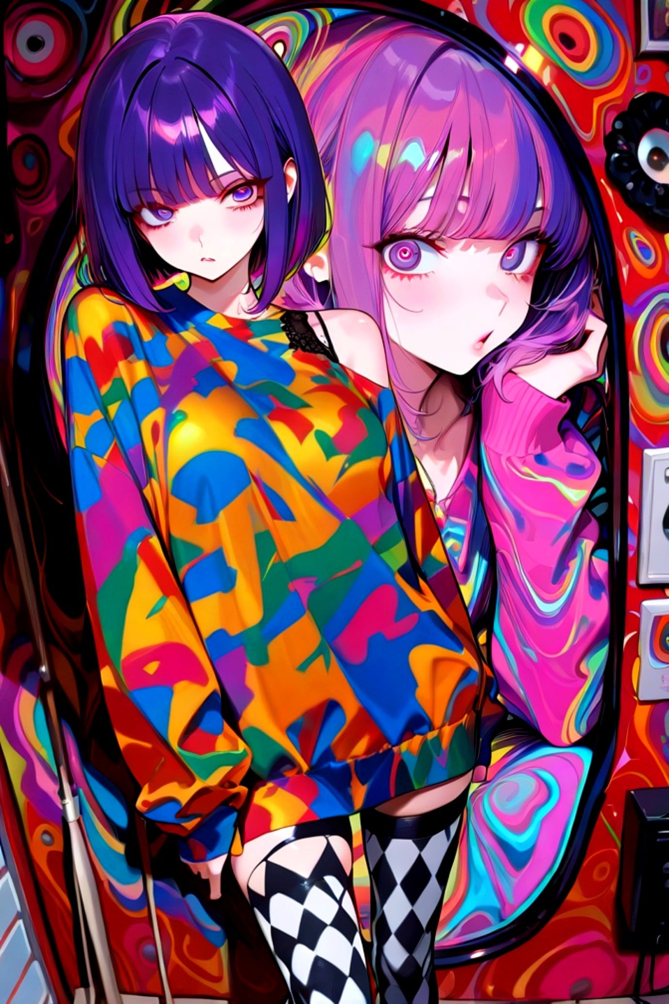 紫髪ちゃん | の人気AIイラスト・グラビア