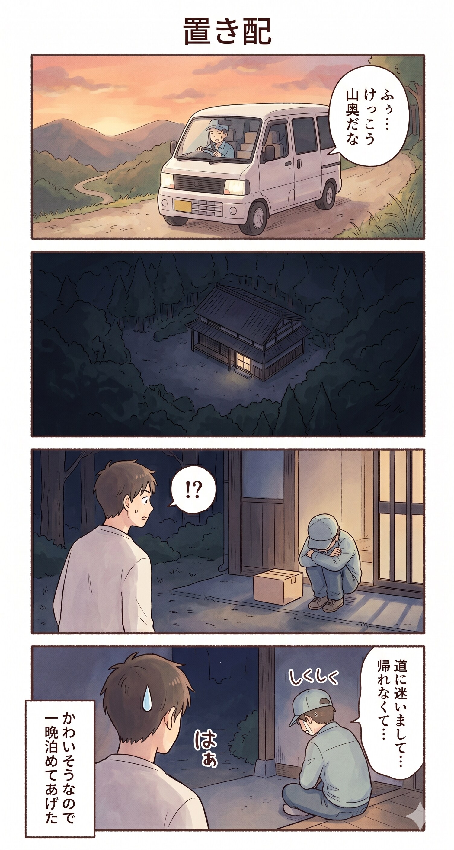 #71 ゆる日常4コマ「置き配」