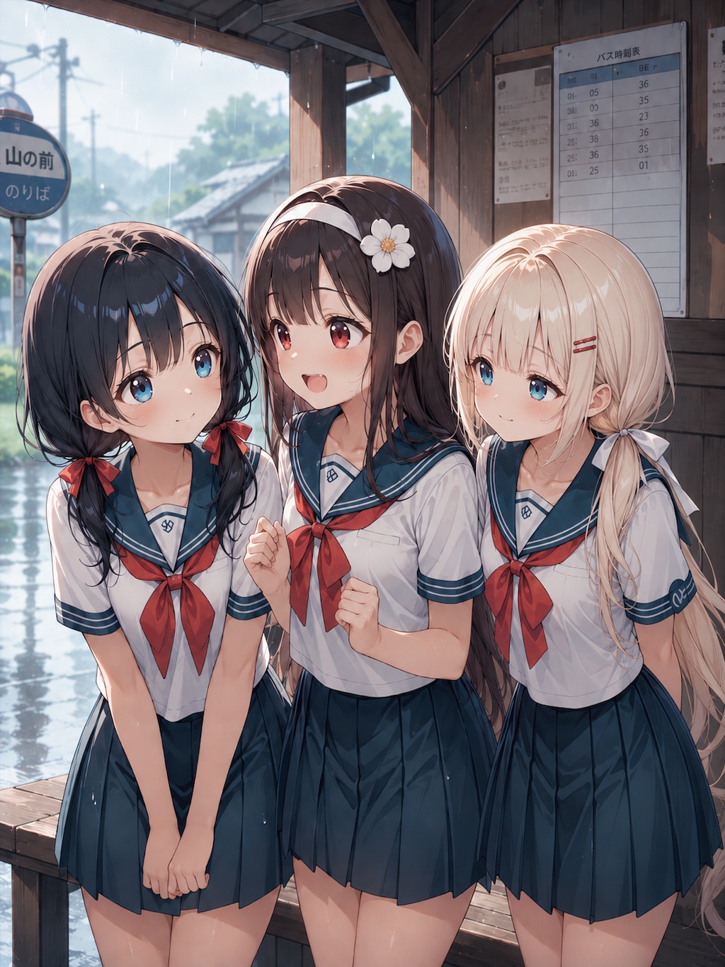 はやくバス来ないかな？
