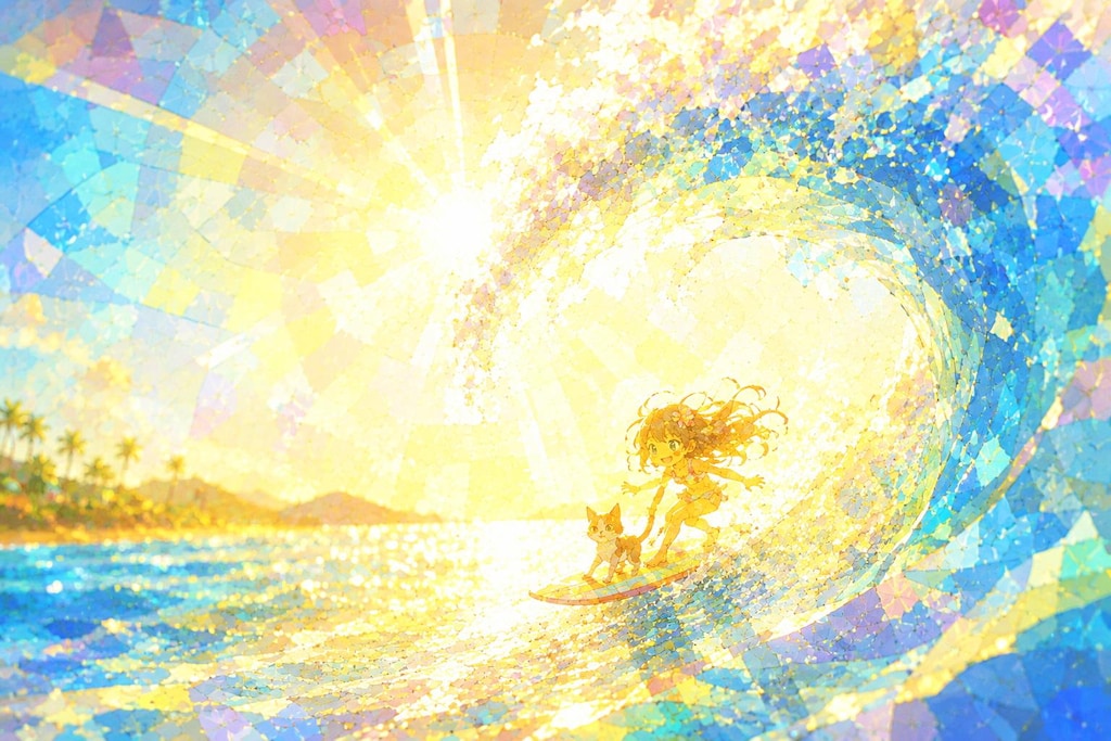 太陽と空と海