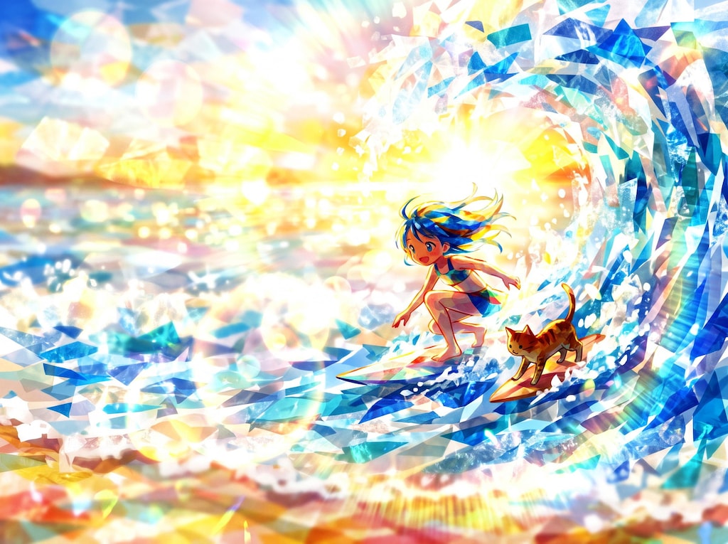 太陽と空と海