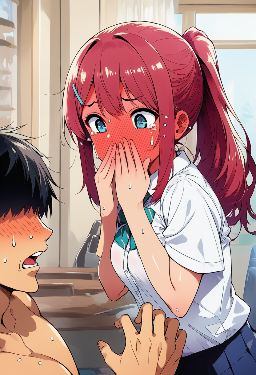 R15作例・男の着替えを見ちゃった女の子