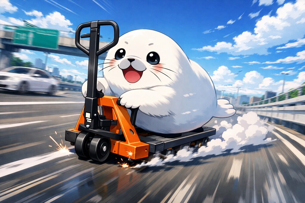ハンドリフトで爆走