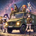 ラブライブキャラとベンツウニモグ軍用車 4枚目