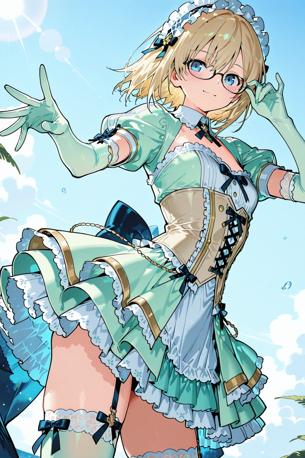 眼鏡っ娘の決めポーズ👓️✨️ | の人気AIイラスト・グラビア