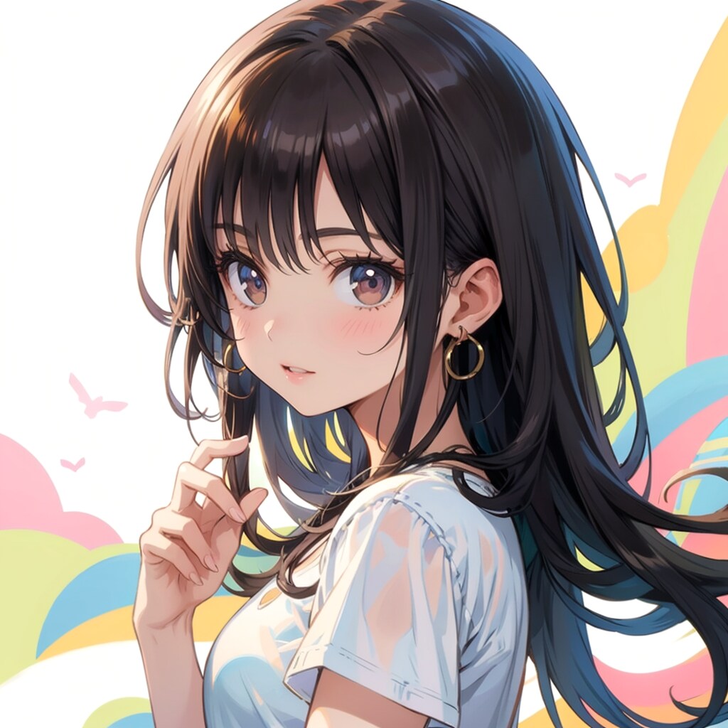 イヤリングを付けた彼女
