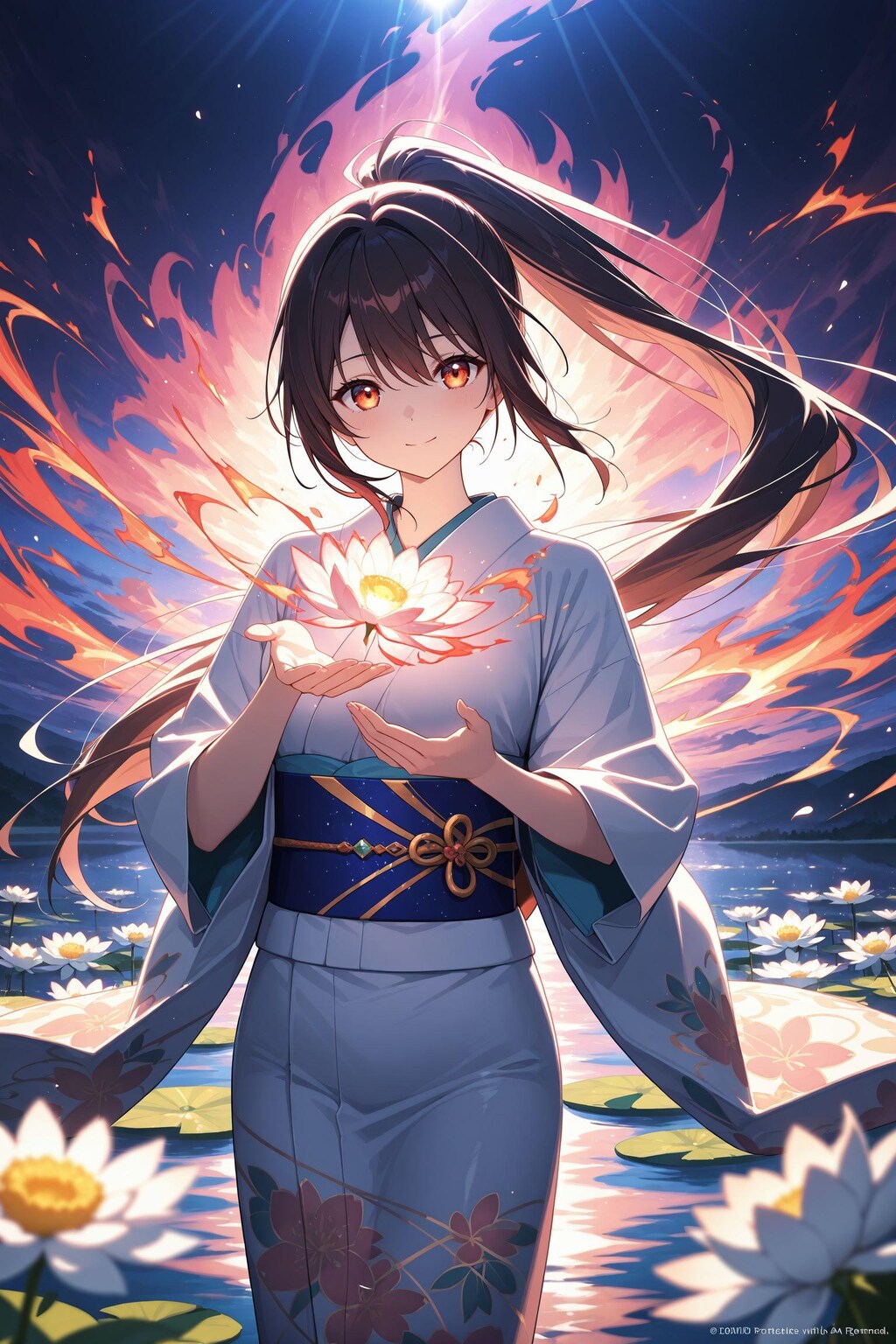 異世界の女神さま（アマテラスさん　神力使用中）