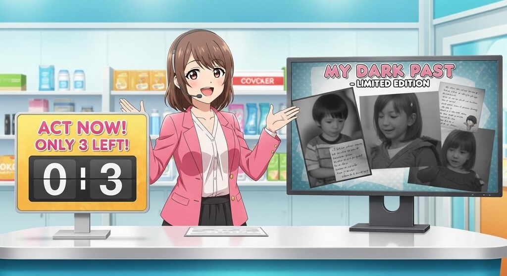 何かを販売しているシーン