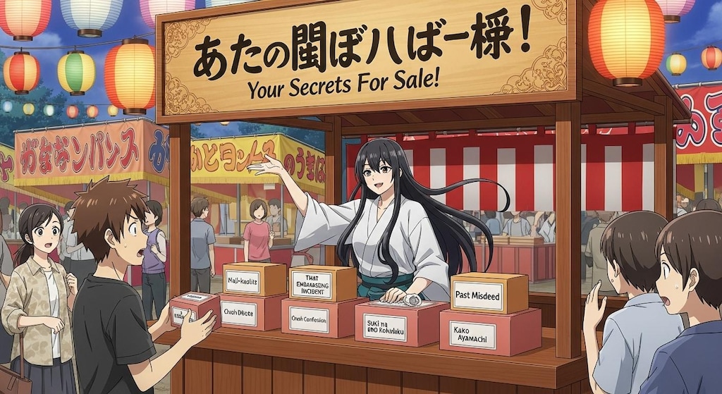 何かを販売しているシーン