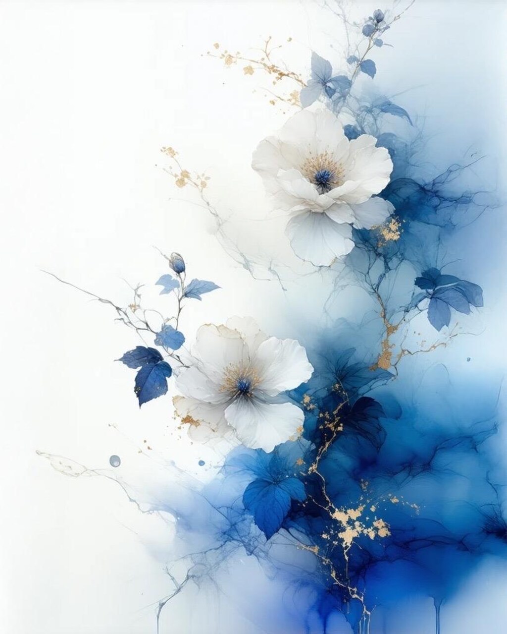 大理石に置かれた花