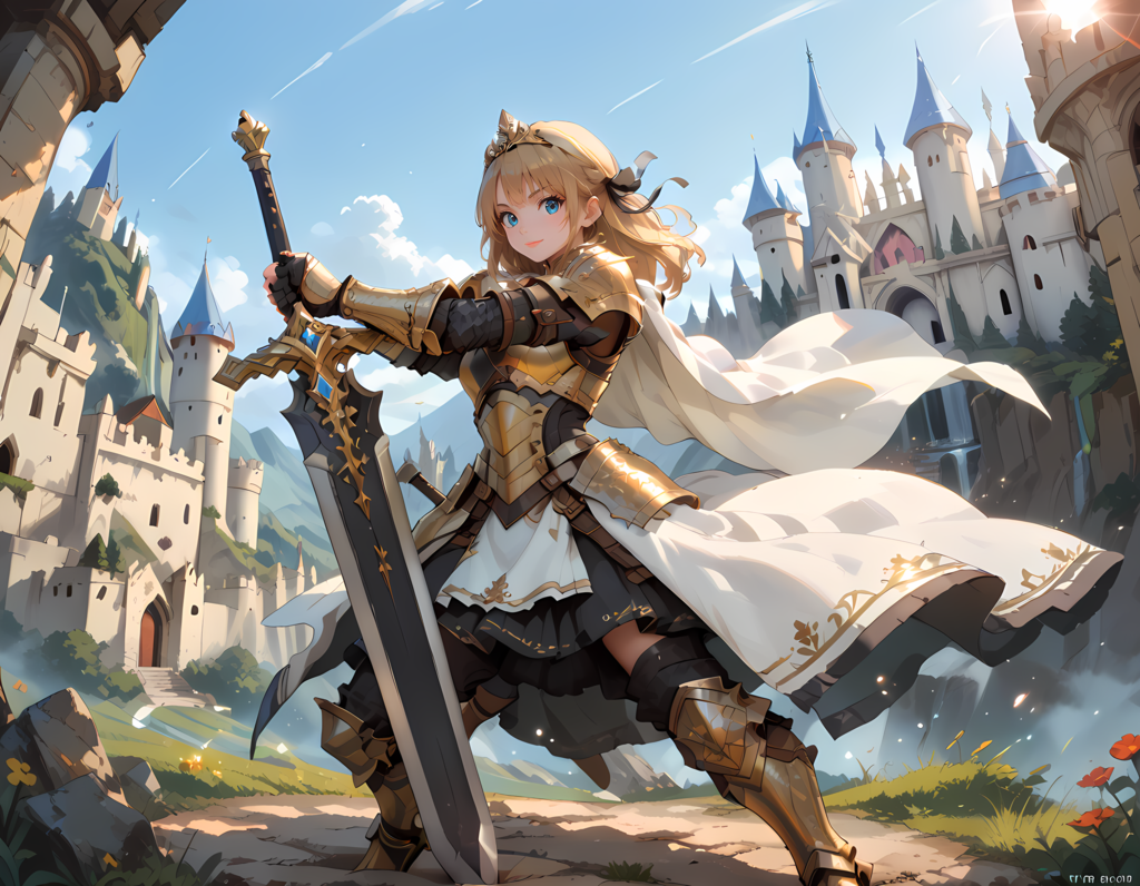 城と黄金姫騎士