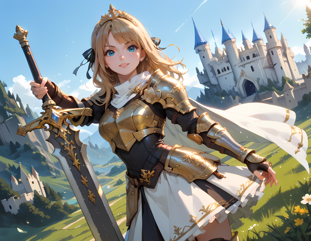 城と黄金姫騎士