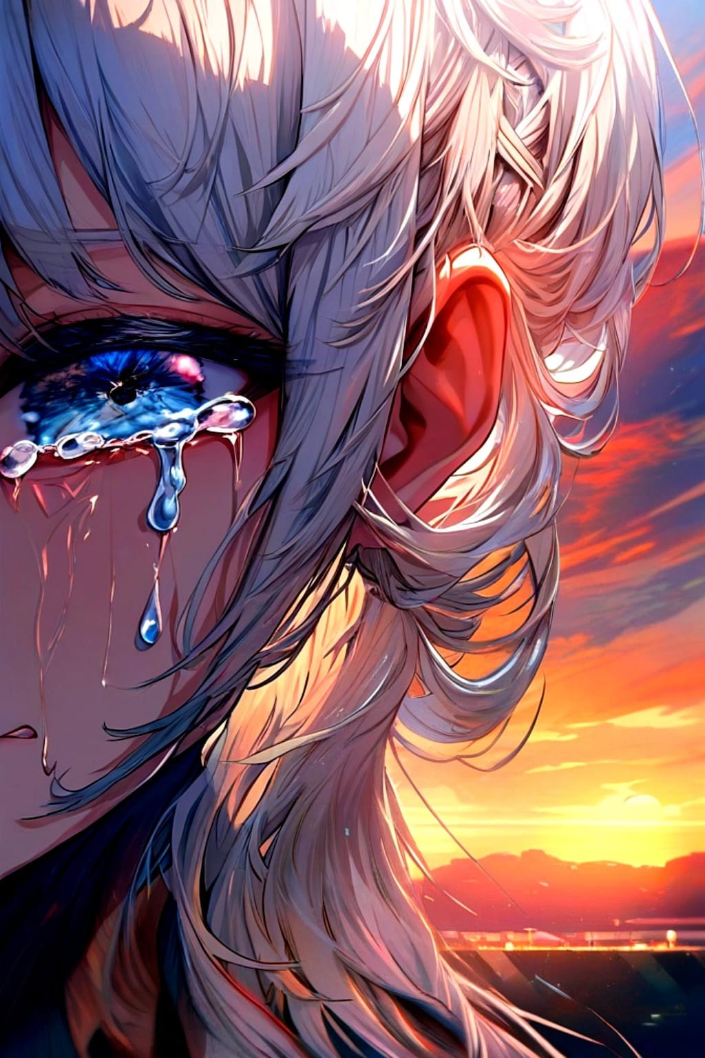 泣く白髪ちゃん