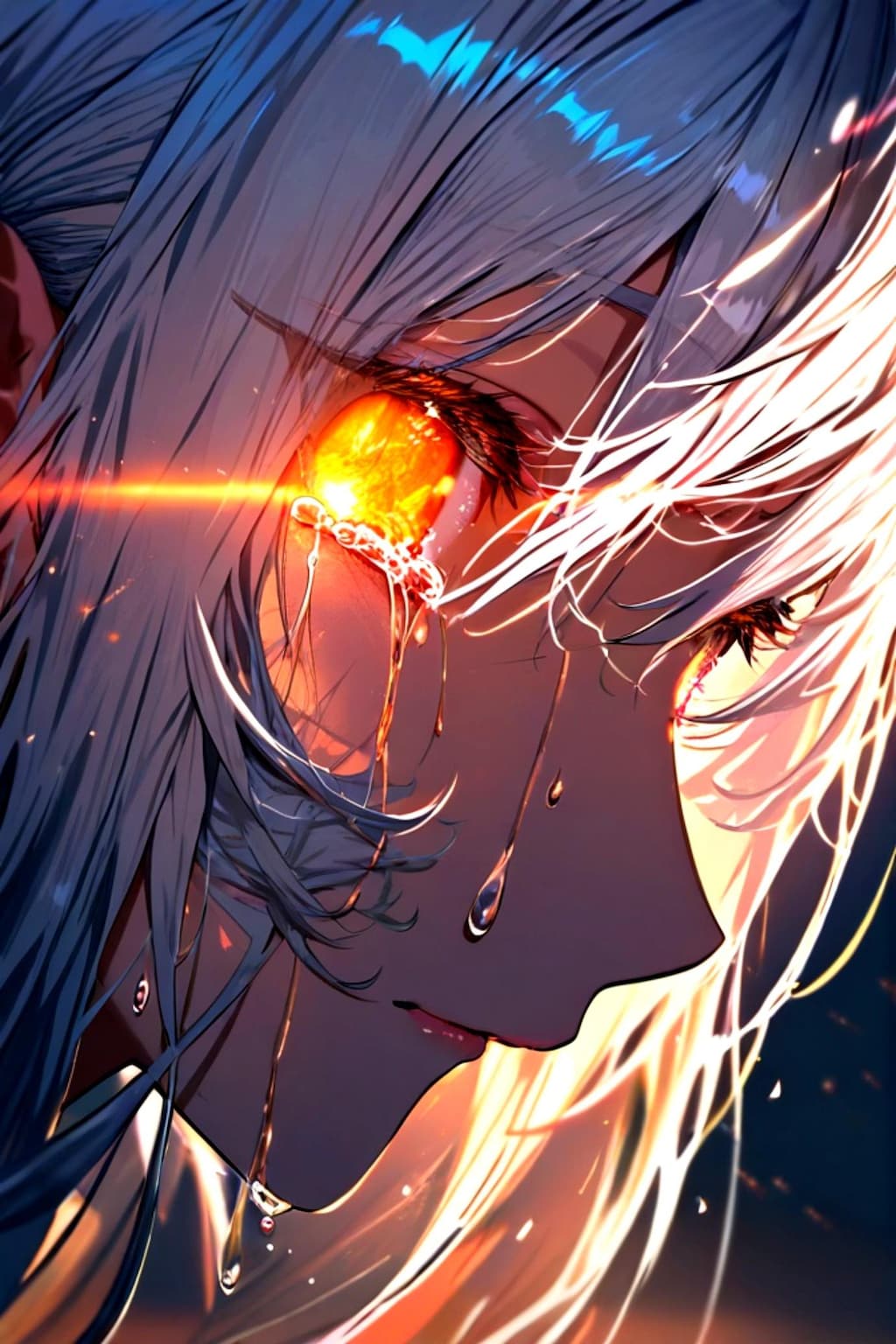 泣く白髪ちゃん