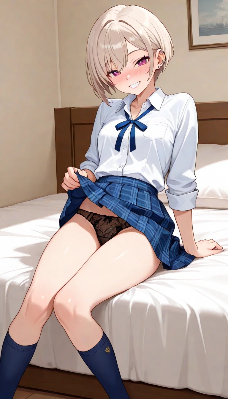制服姿で誘われて、ついつい2回戦
