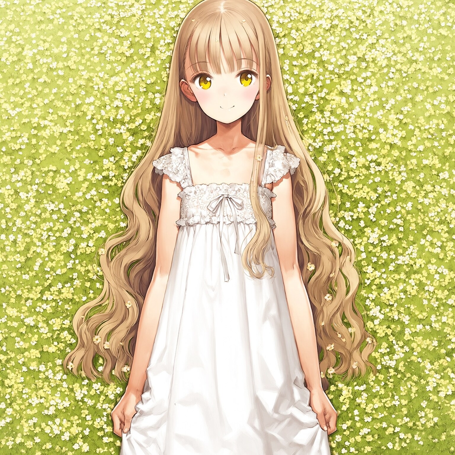 ゲーム風『花と美少女』