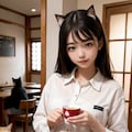 猫カフェでバイトする女子高生 3枚目